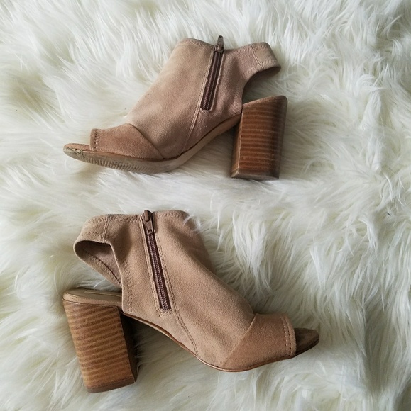 Aldo Open-toe Booties Size 6 - Picture 2 of 5